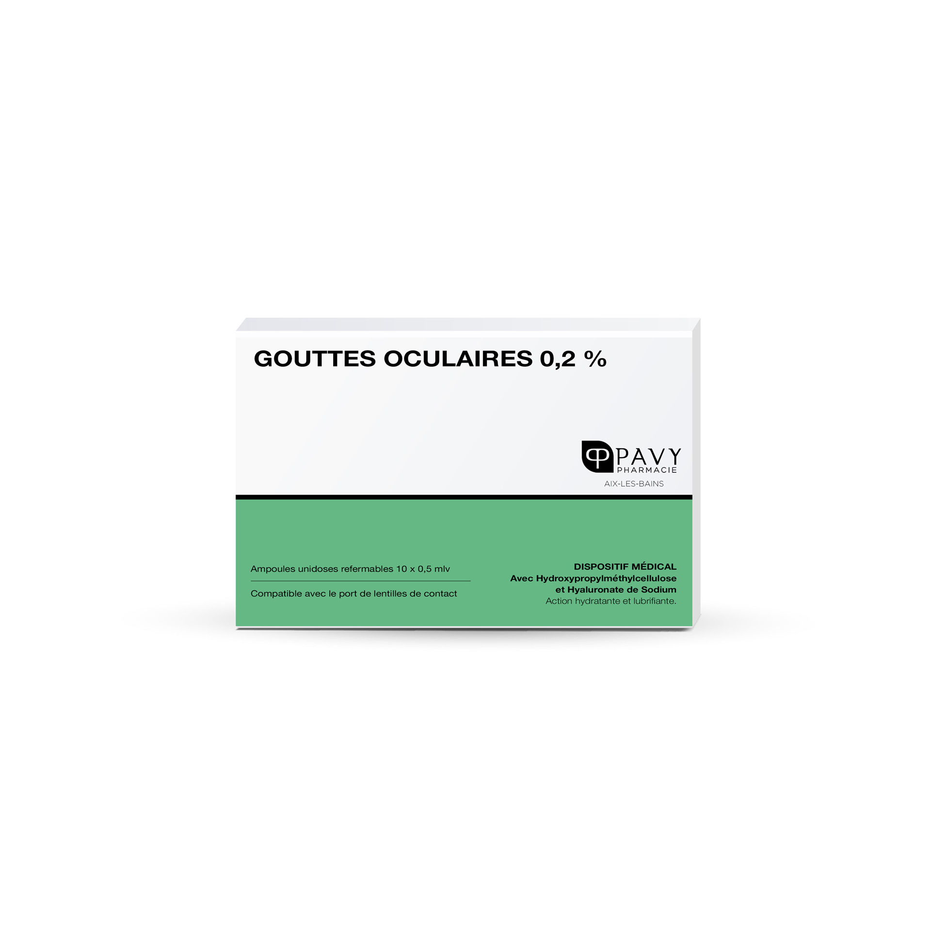 GOUTTES OCULAIRES 0,2% UNID 10X05 ML PAVY