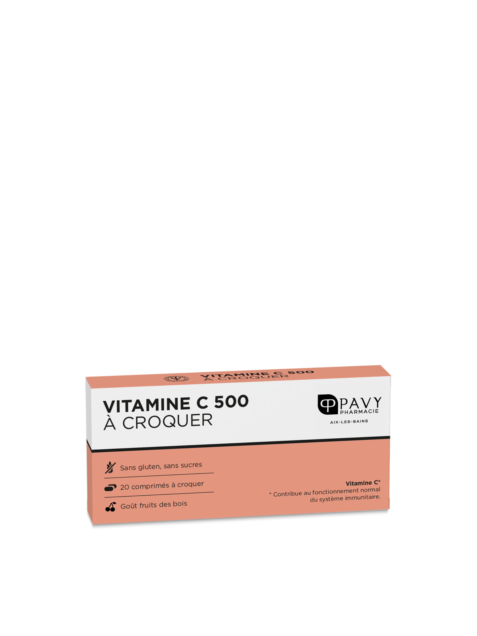 VITAMINE C 500 A CROQUER 20 CP PAVY